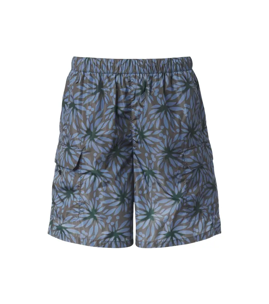 Prada Re-Nylon floral swim trunks