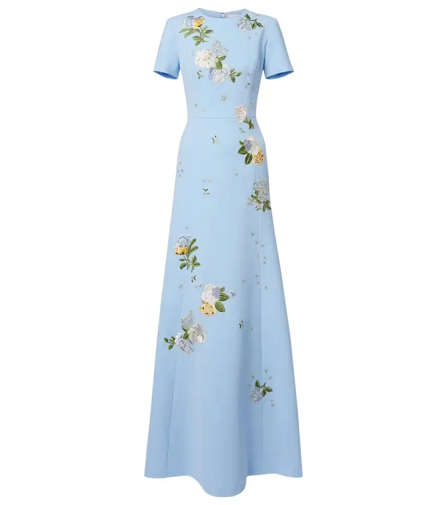 Carolina Herrera Floral embroidered gown
