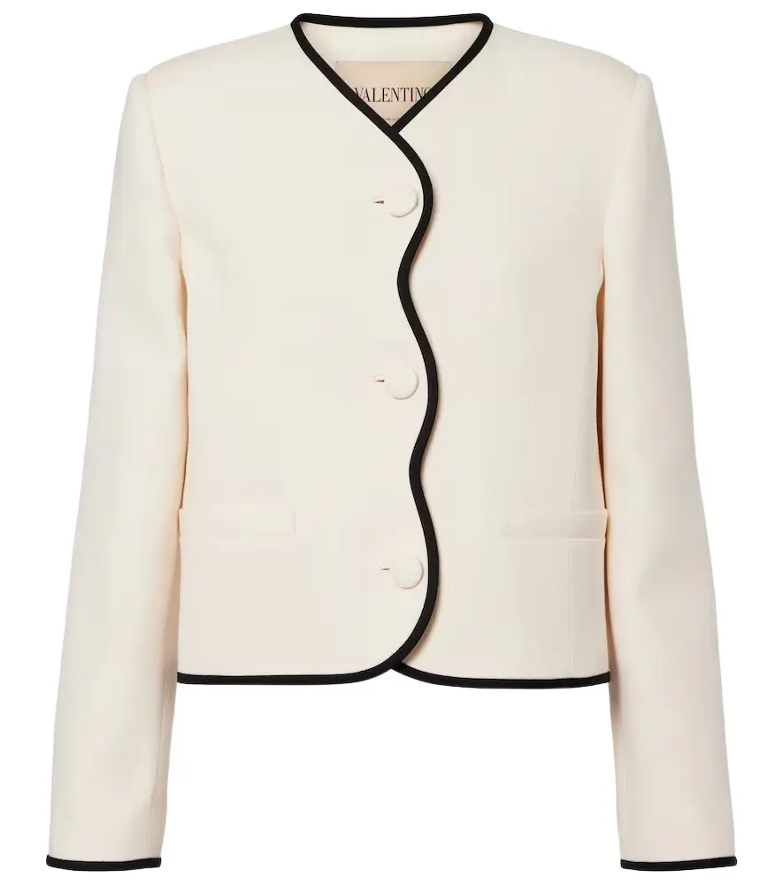 Valentino Crepe Couture scalloped jacket