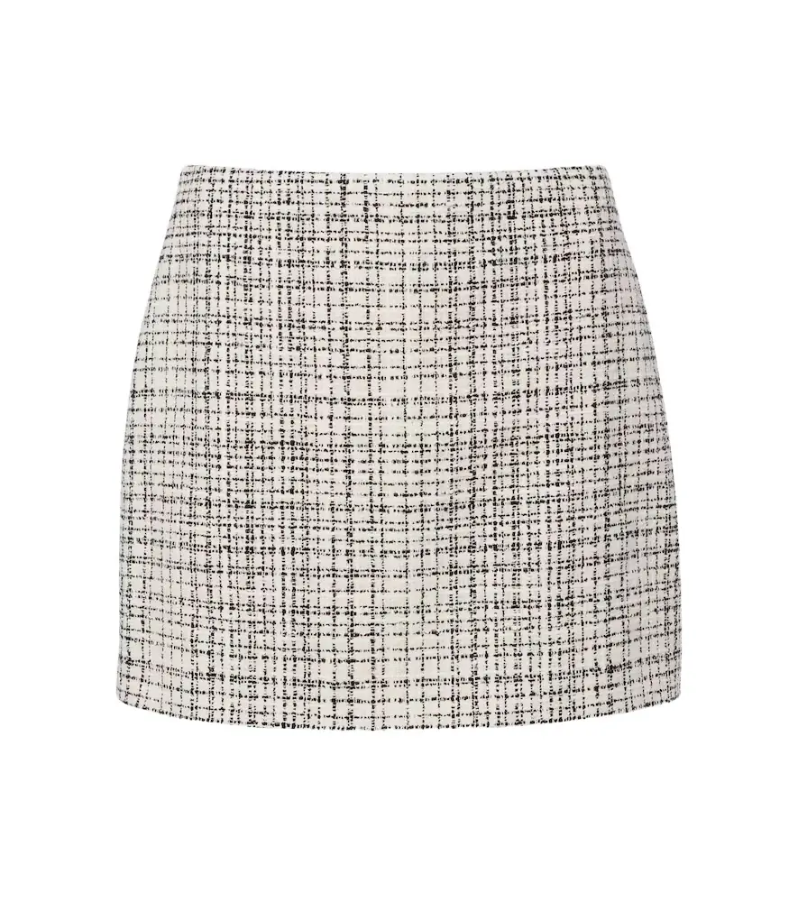 Valentino Cotton-blend tweed miniskirt