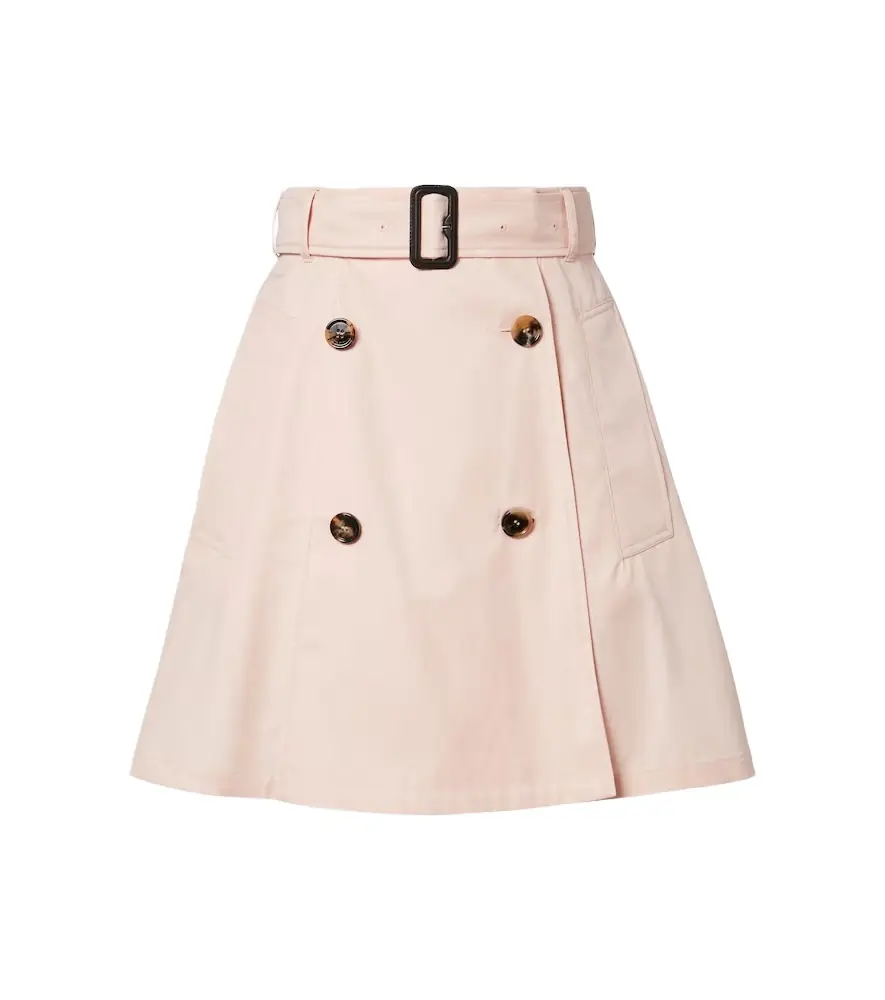 Burberry Josselyn belted cotton miniskirt