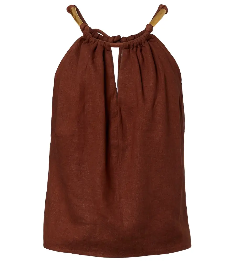 ViX Paula Hermanny Janet linen-blend top