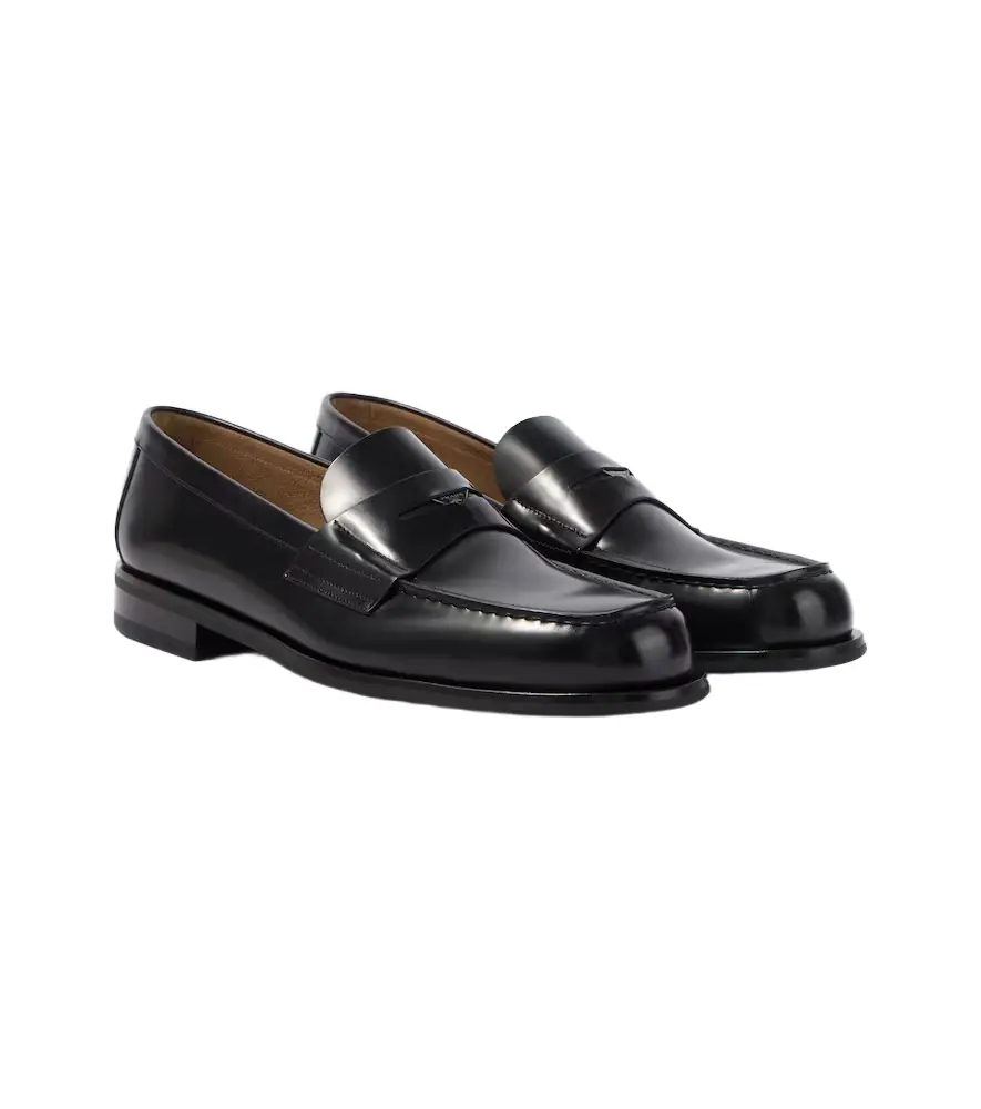 Prada Leather penny loafers