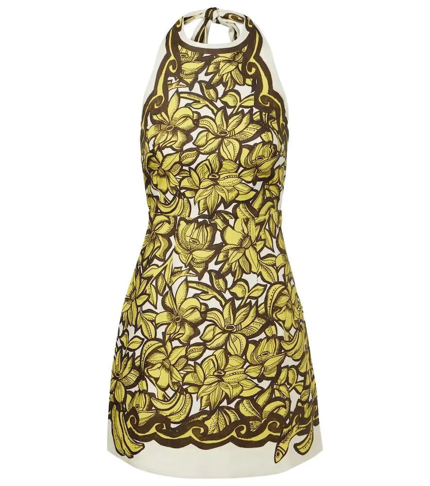 Alemais Alémais Mona floral hemp minidress