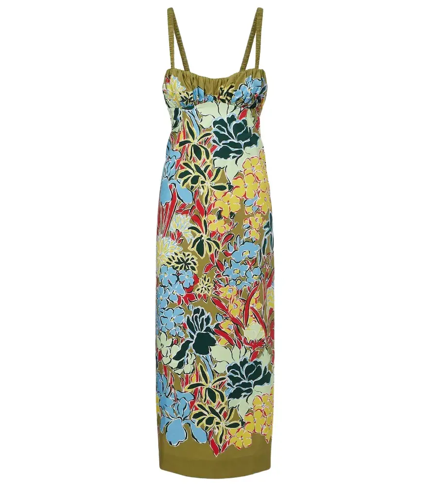 Alemais Alémais Solstice floral cotton midi dress