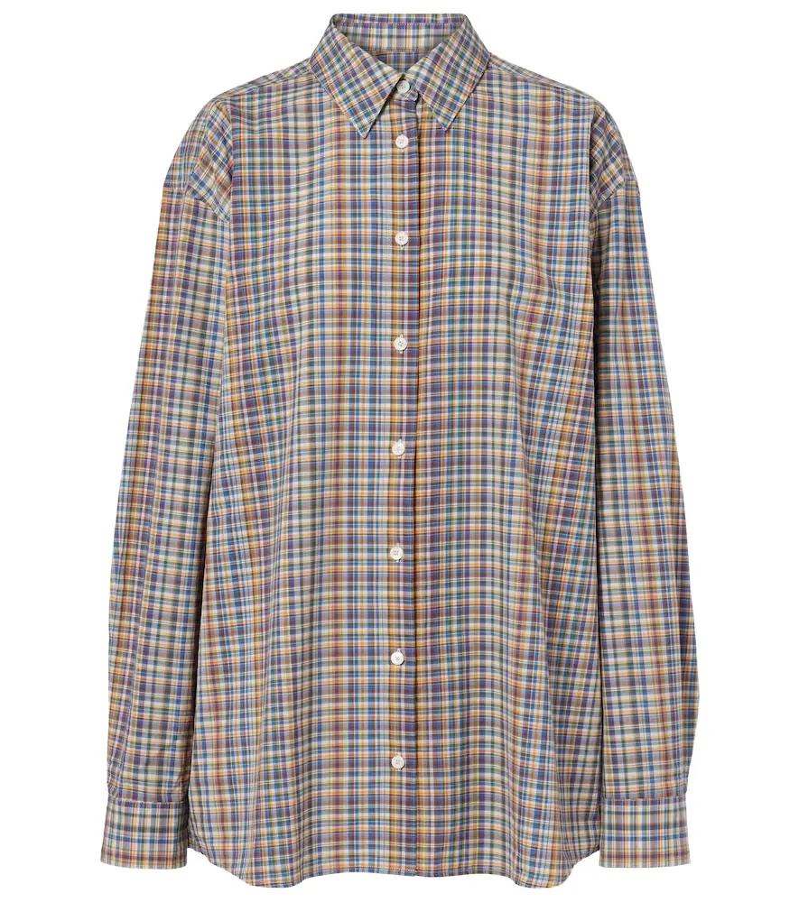 Toteme Plaid cotton poplin shirt