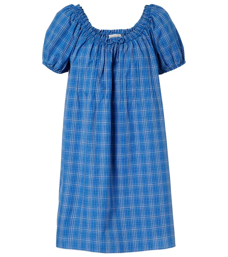 Faithfull Costa plaid cotton minidress
