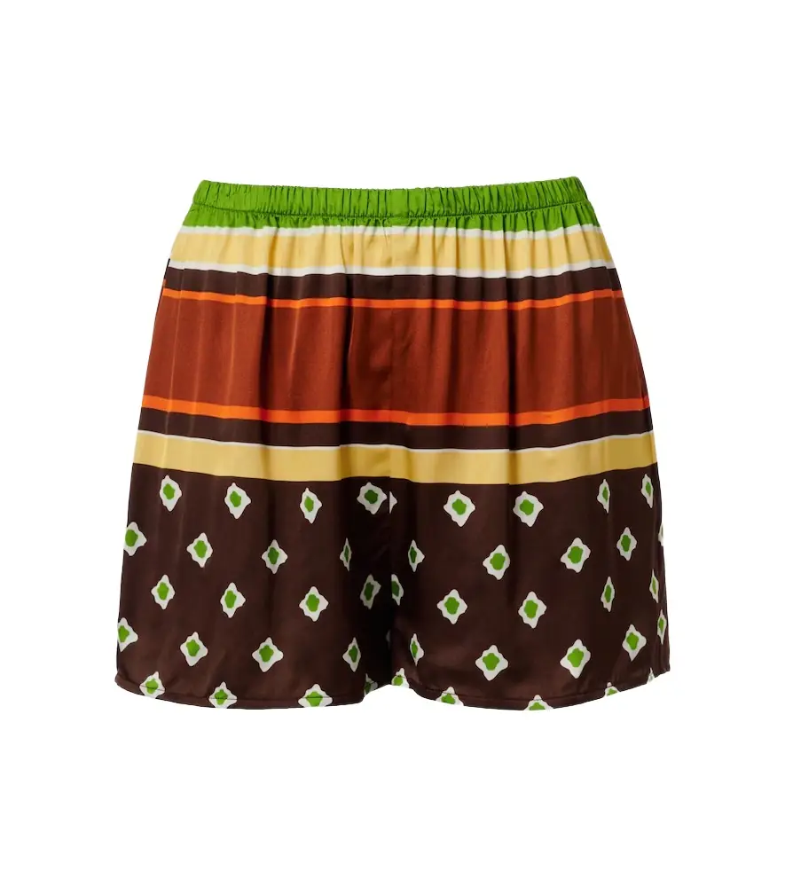 Faithfull Tia printed satin shorts