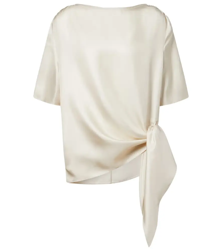 Loulou de Saison Mano silk satin top