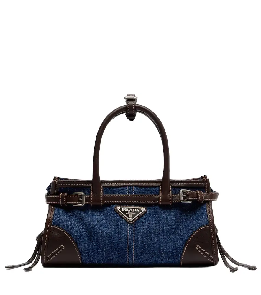 Prada Bonnie Small denim top-handle bag