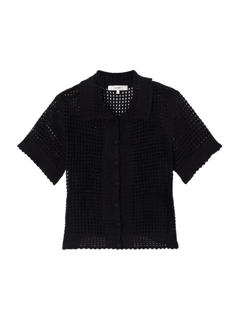 Frame Crochet Cotton-blend Top