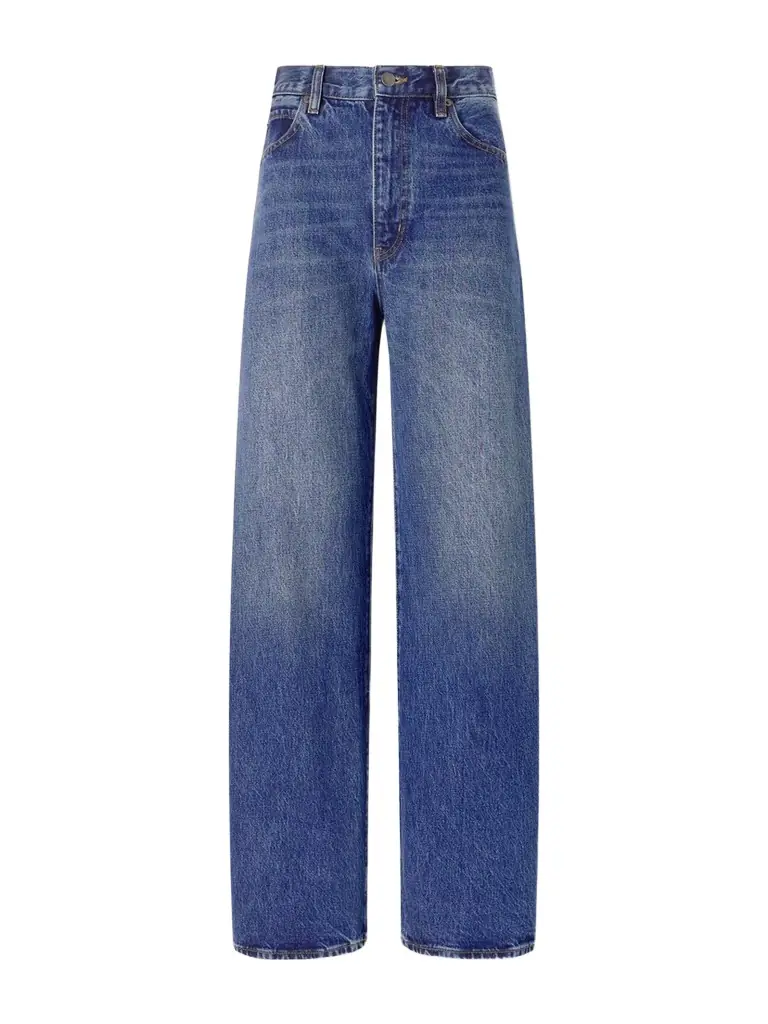 Frame The Bow High-rise Wide-leg Jeans