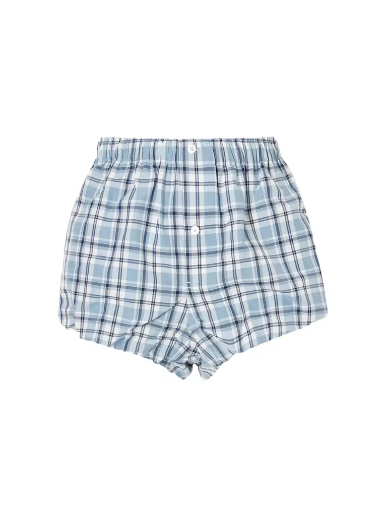 Acne Studios Pebby Checked Cotton Shorts