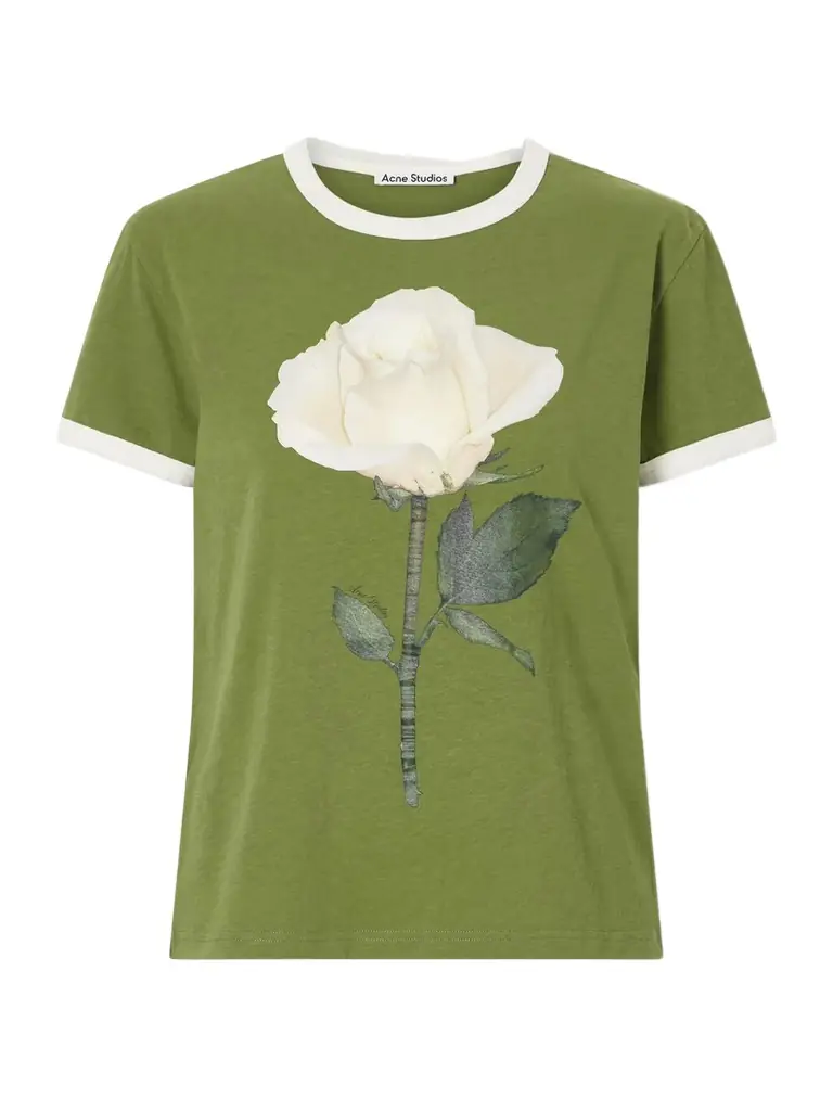 Acne Studios Etza Printed Cotton And Hemp-blend T-shirt