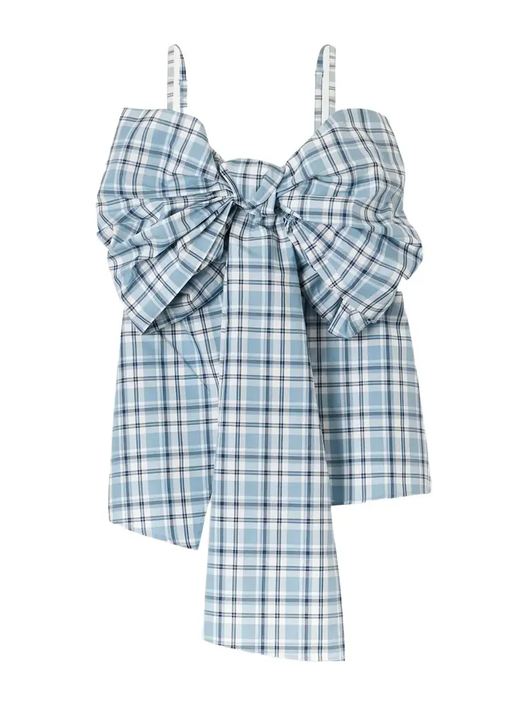Acne Studios Tanessa Checked Cotton Blouse