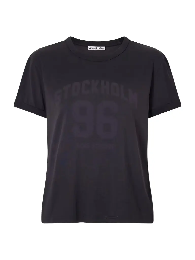 Acne Studios Etza College Printed Cotton-jersey T-shirt