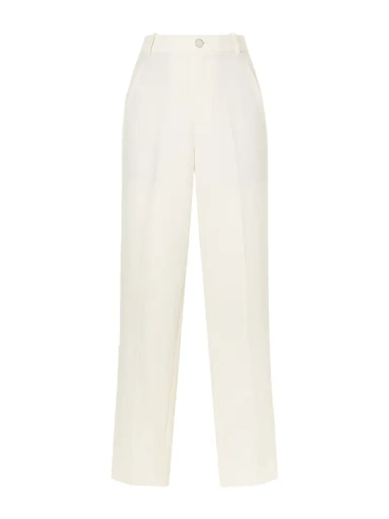 God’s True Cashmere Solid Linen Straight-leg Pants