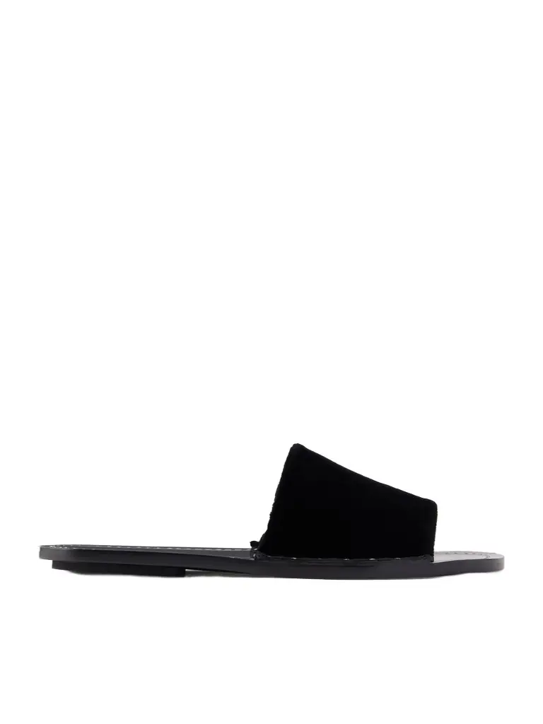 TOTEME Studded Velvet Slides