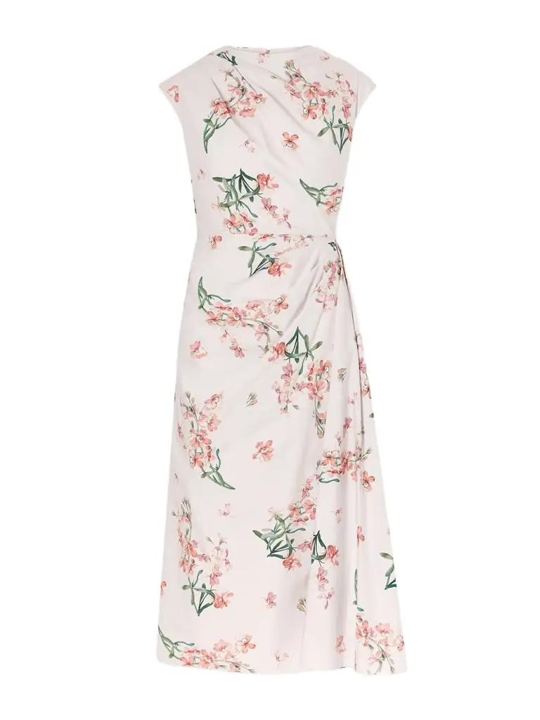 Erdem Floral-print Cotton-poplin Midi Dress