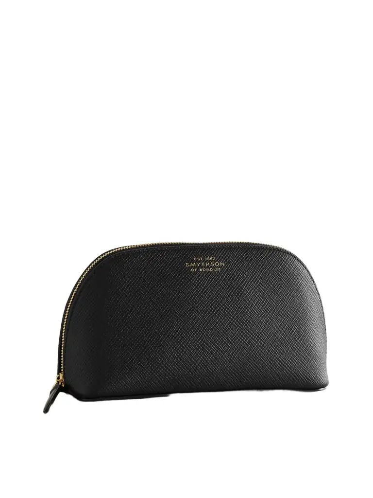 Smythson Panama Textured-leather Cosmetics Case