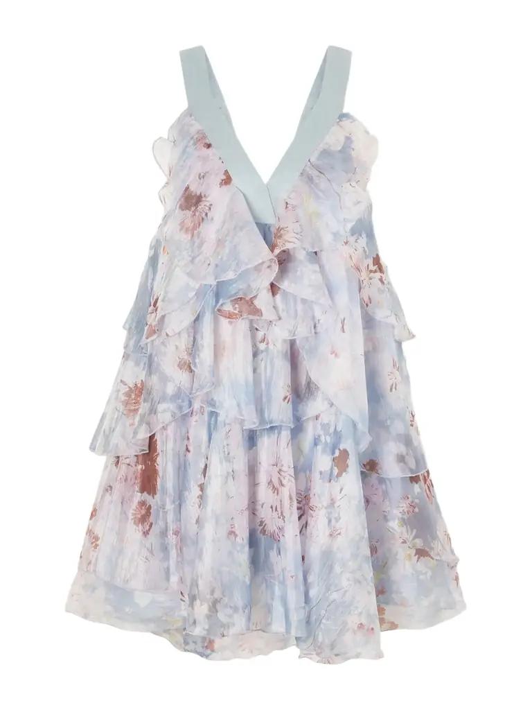 Aje Athena Floral-print Organza Mini Dress