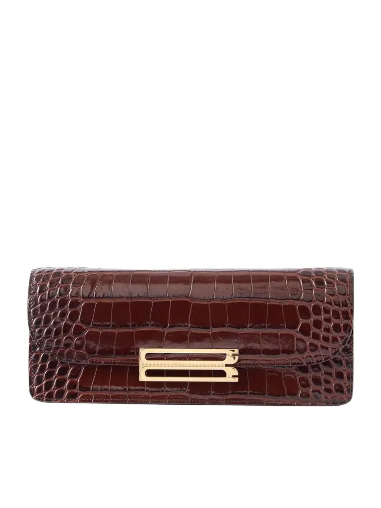 Victoria Beckham Dorian East-west Animal-print Clutch