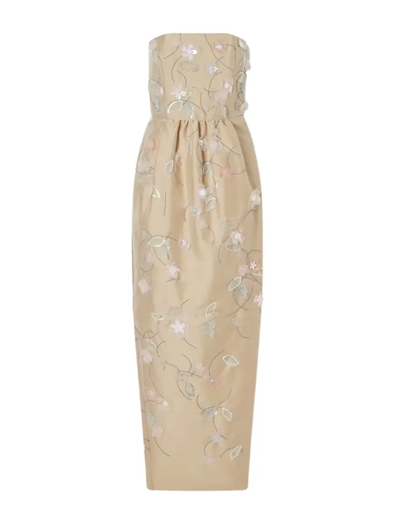 BERNADETTE Lena Embellished Taffeta Gown
