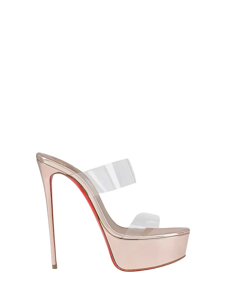 Christian Louboutin Women's Just Nothing Alta 150MM Sandals - Leche