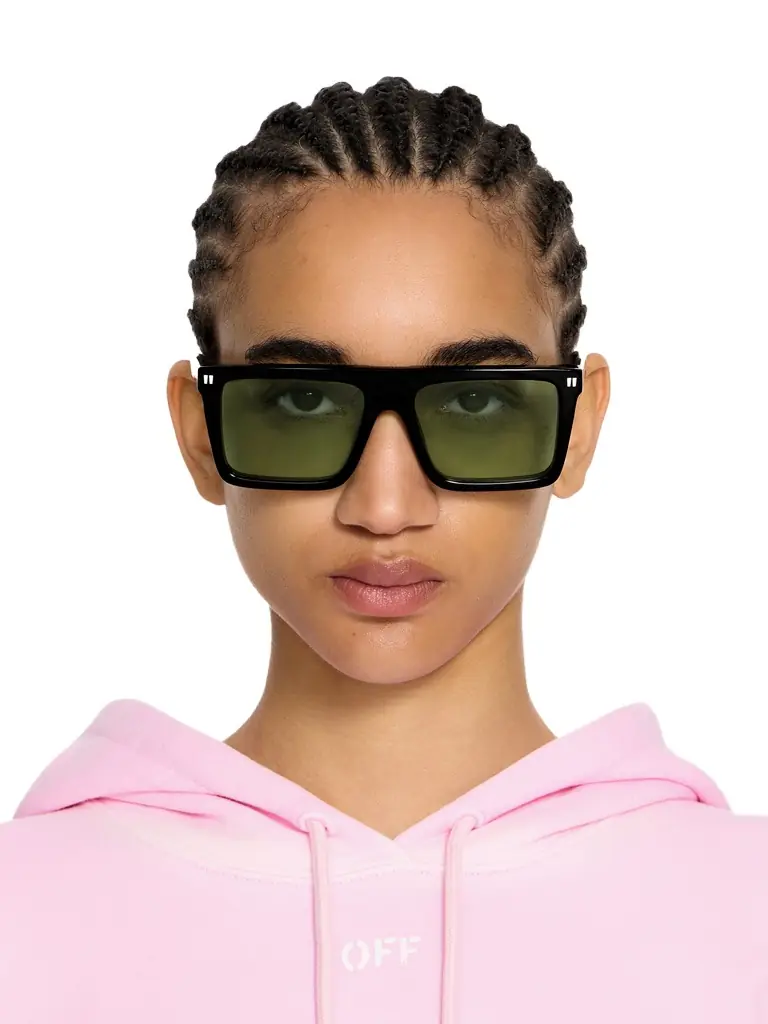 Off-White Bridgeport Green Lens Sunglasses