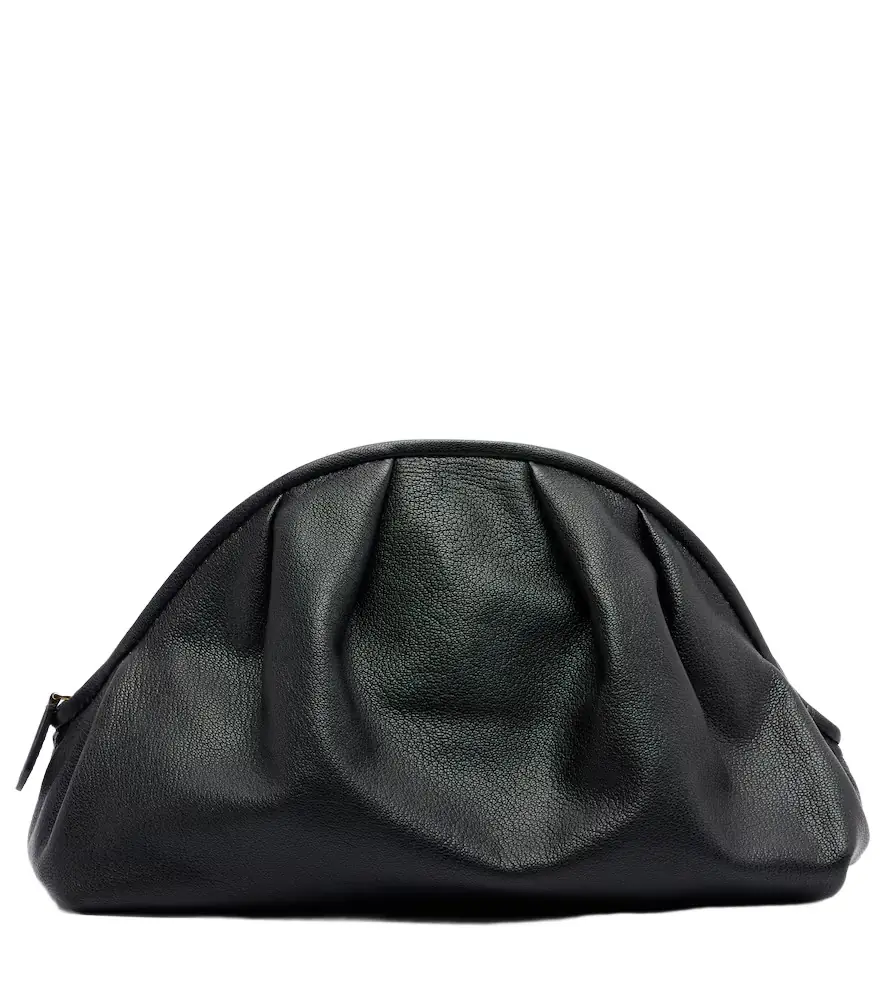The Row Charlotte Small leather clutch