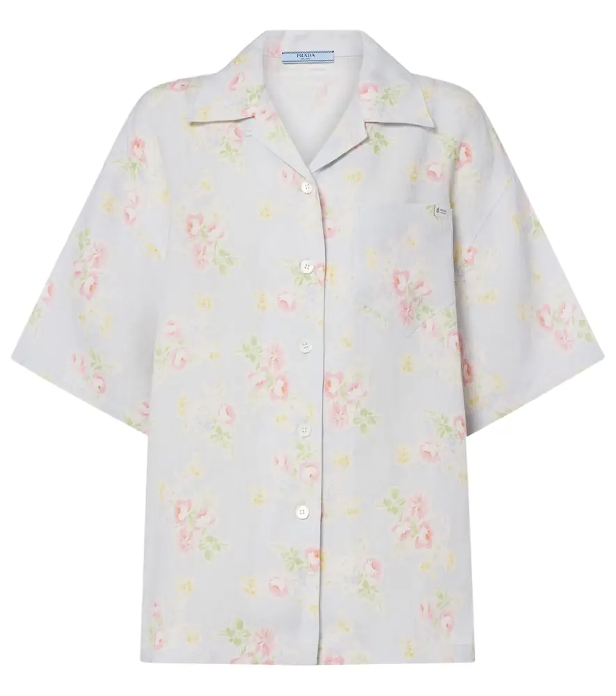 Prada Floral linen shirt