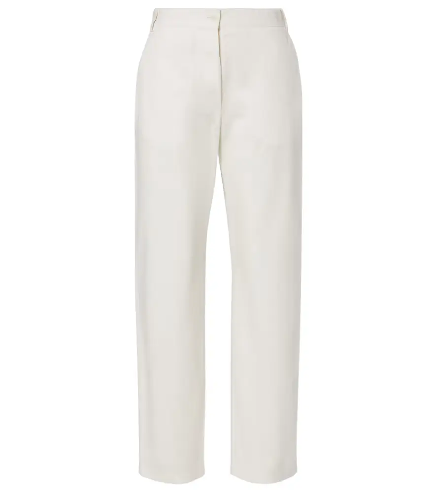 The Row Fael cotton poplin straight pants