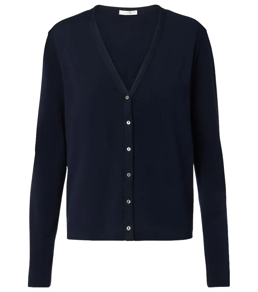 The Row Cresp ribbed-knit cotton jersey cardigan