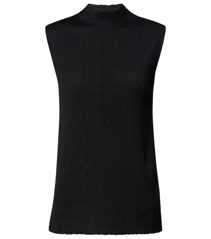 The Row Oakson knitted silk top