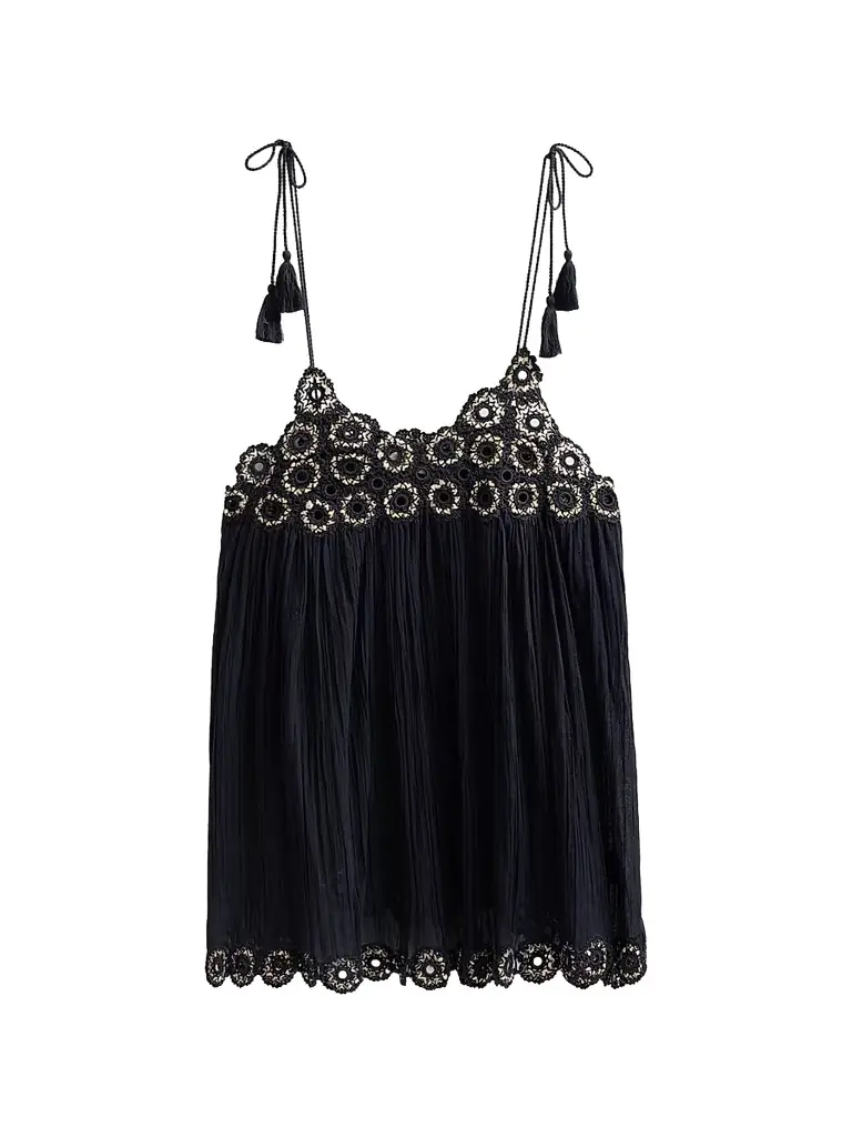 Ulla Johnson Women's Tula Cotton Embroidered Minidress - Midnight