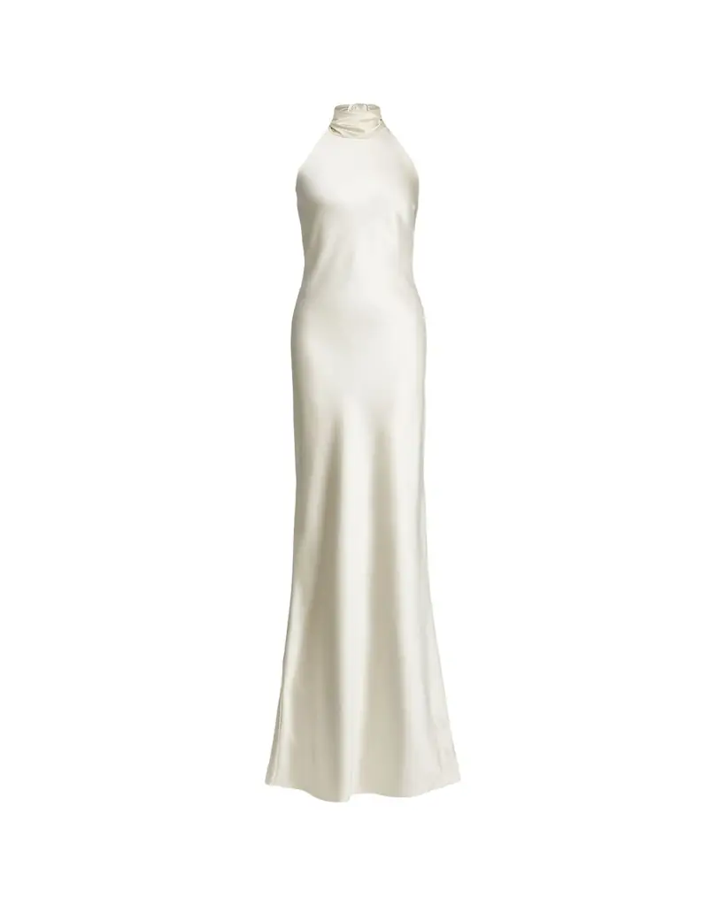 Ralph Lauren Collection Chilton Stretch Satin Evening Dress