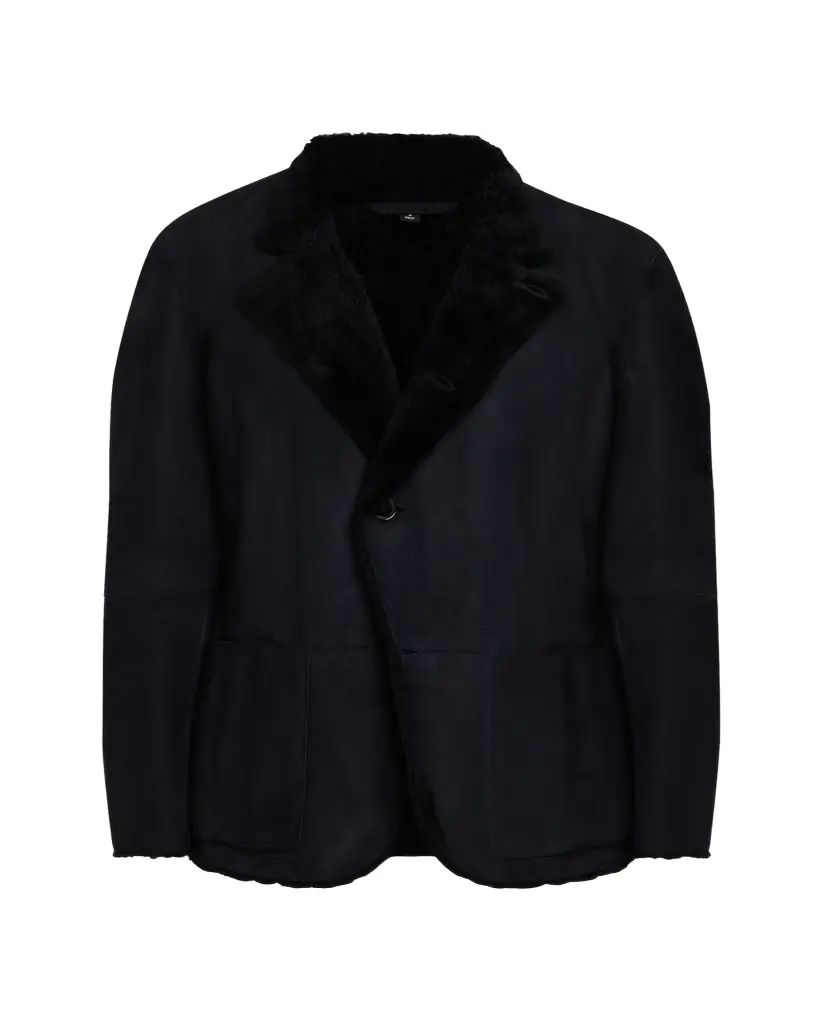 Giorgio Armani Men's Suede Shearling Jacket