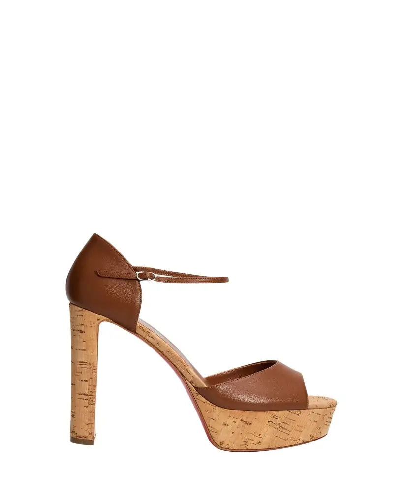 Christian Louboutin 130mm Sandaloo Leather Platform Sandals