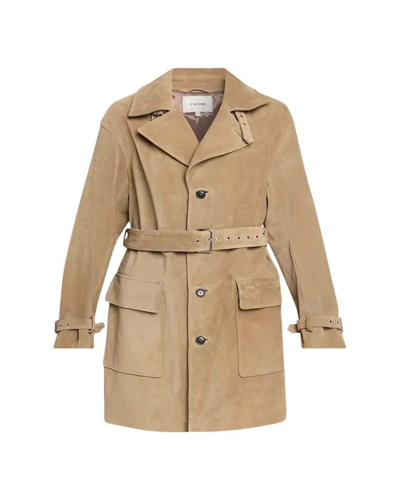 FRAME The Suede Trench Coat