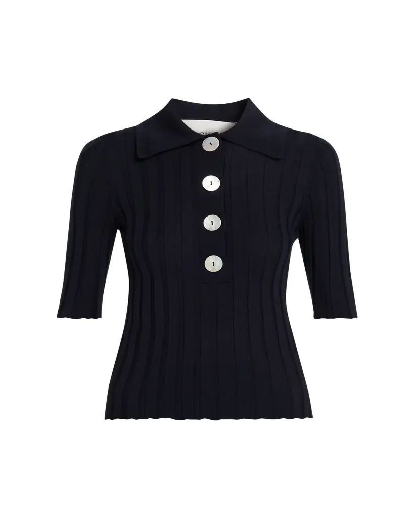 NACKIYE Sugarman Short Sleeve Knit Polo