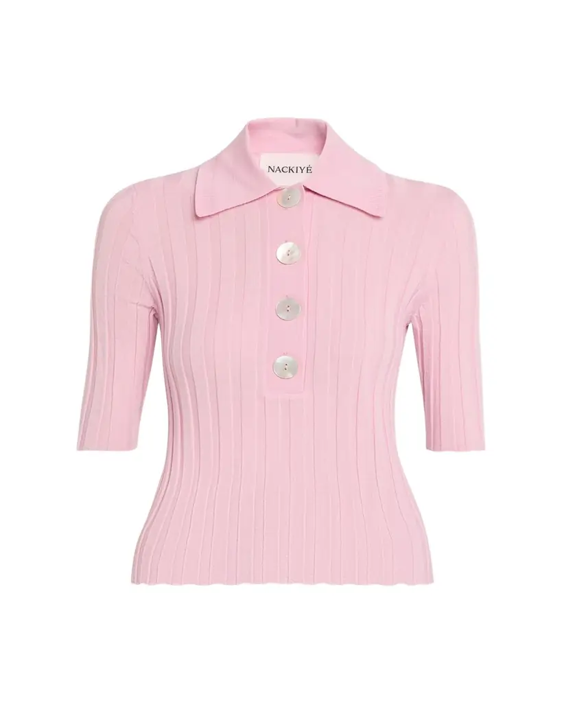 NACKIYE Sugarman Short Sleeve Knit Polo