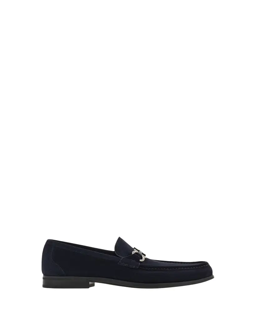Ferragamo Men's Grandioso Suede Gancio-Bit Loafers