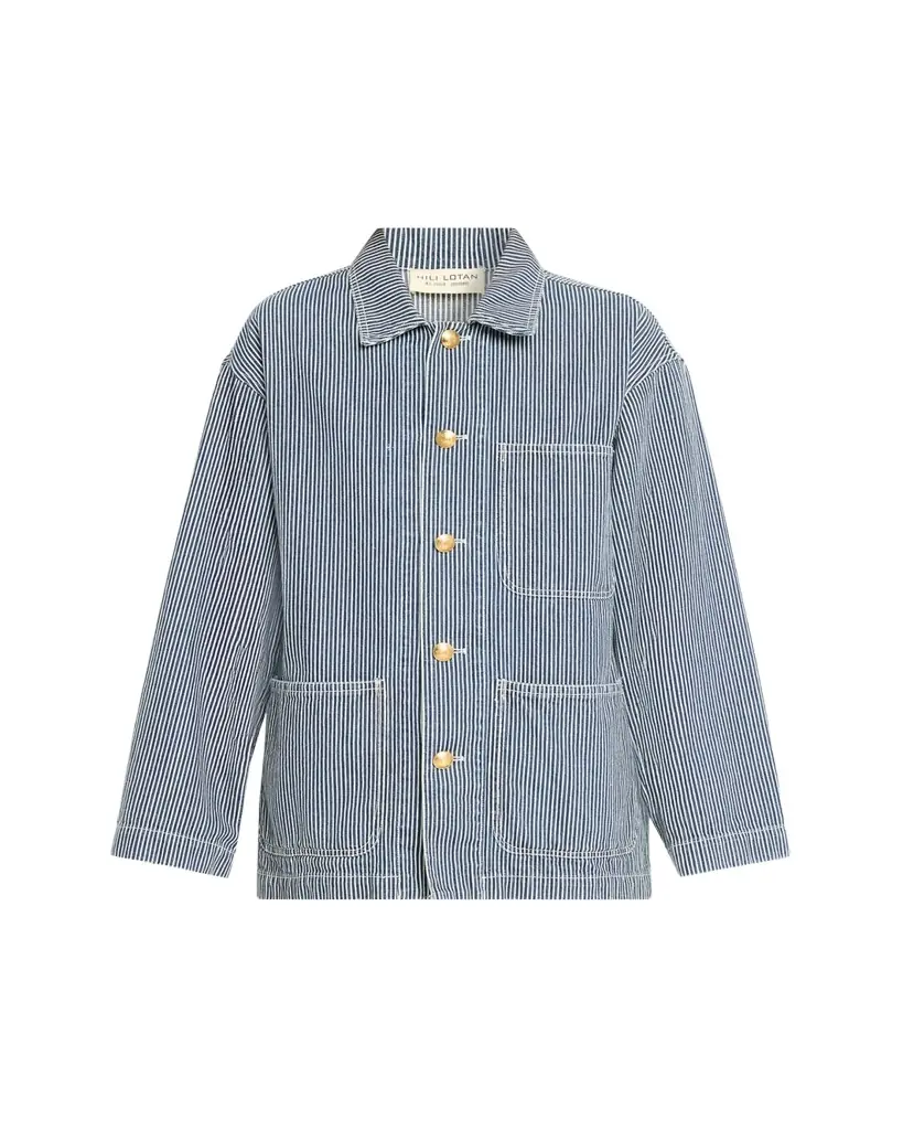 Nili Lotan Franklin Striped Chore Coat