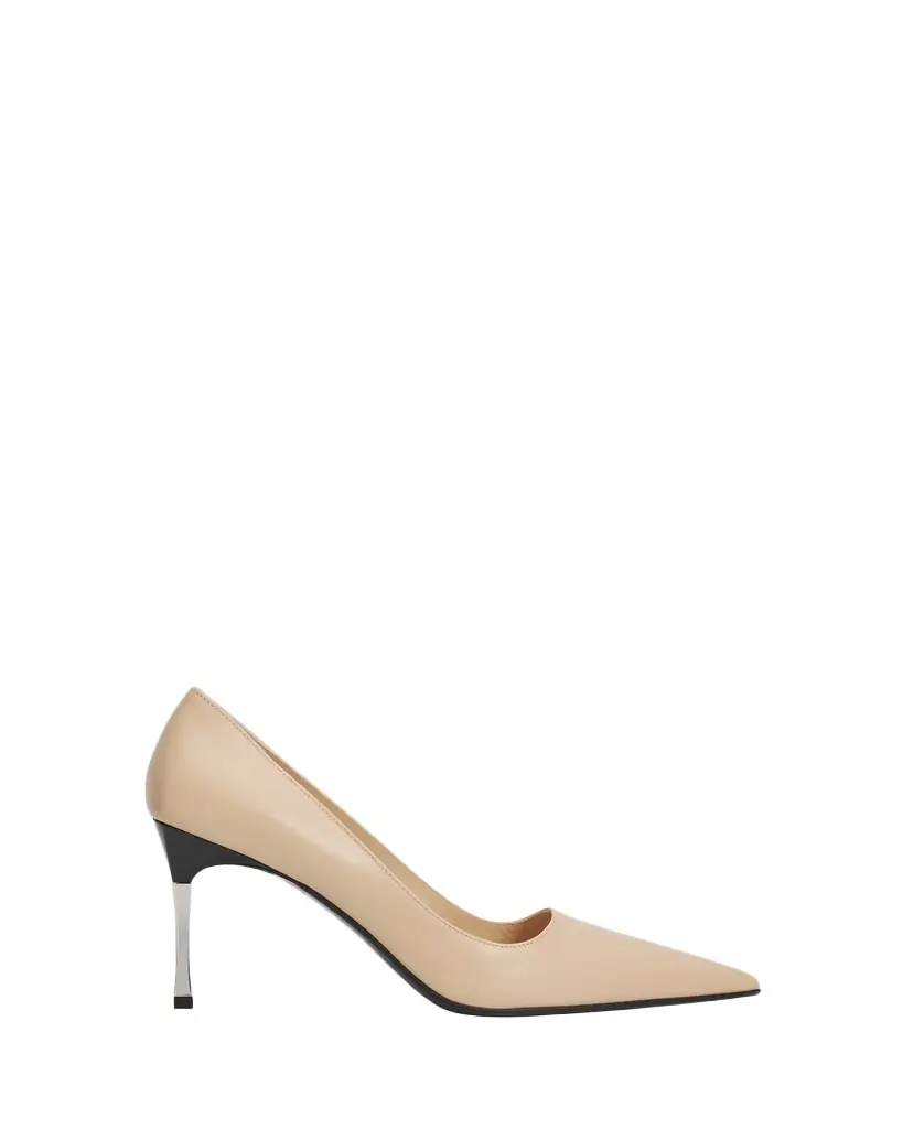 Gucci 85mm Trinity Leather Pointed-Toe Pumps