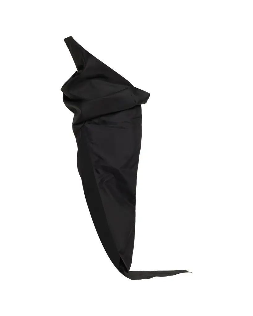 Rick Owens Temple Sculptural Draped Slit Skirt