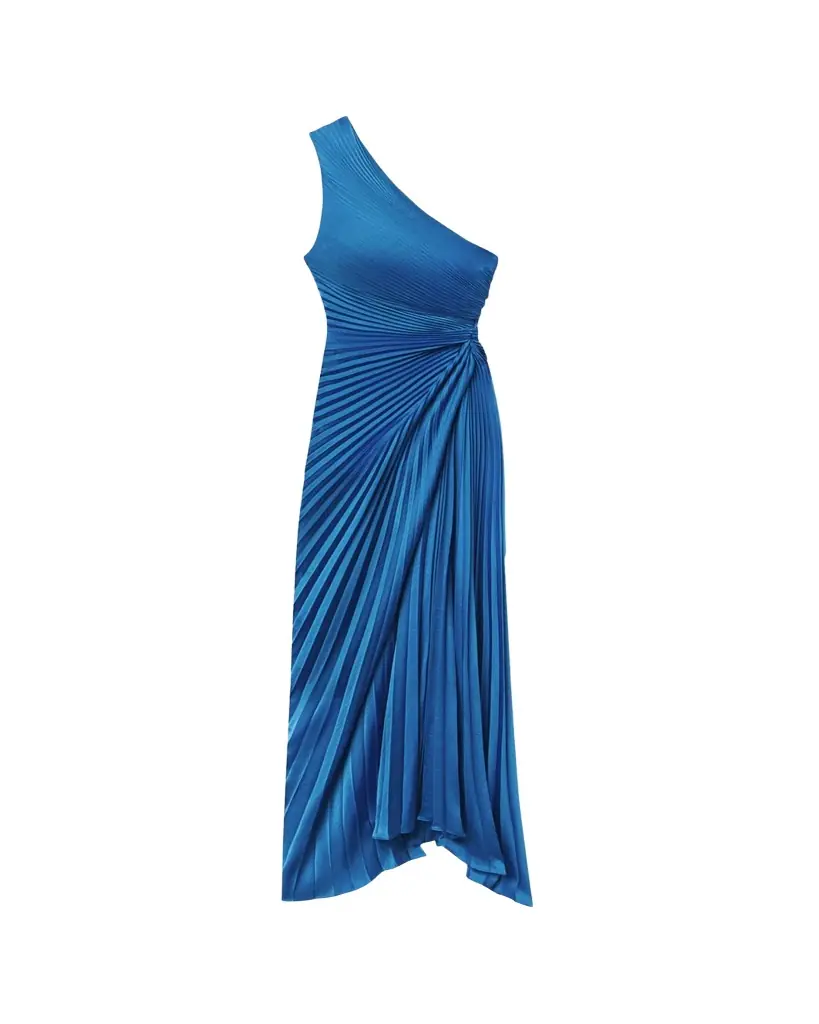 A.L.C. Lara Pleated Satin Gown
