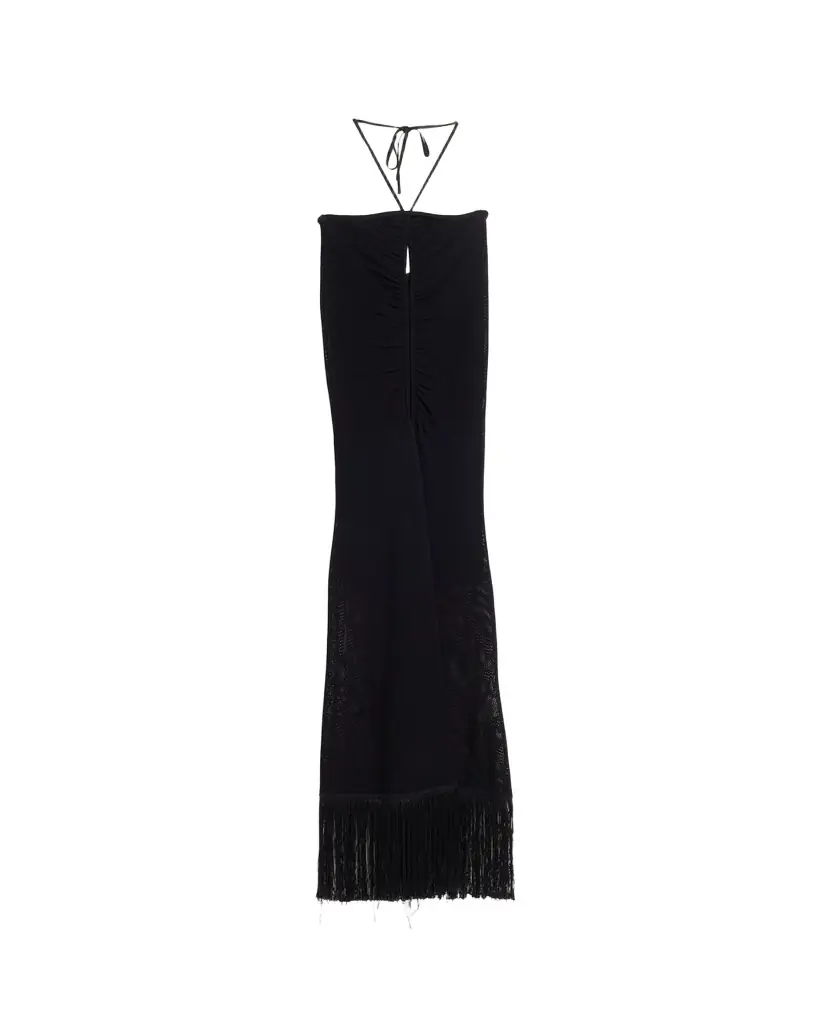 Cara Cara Hawthorn Fringe Halter Dress
