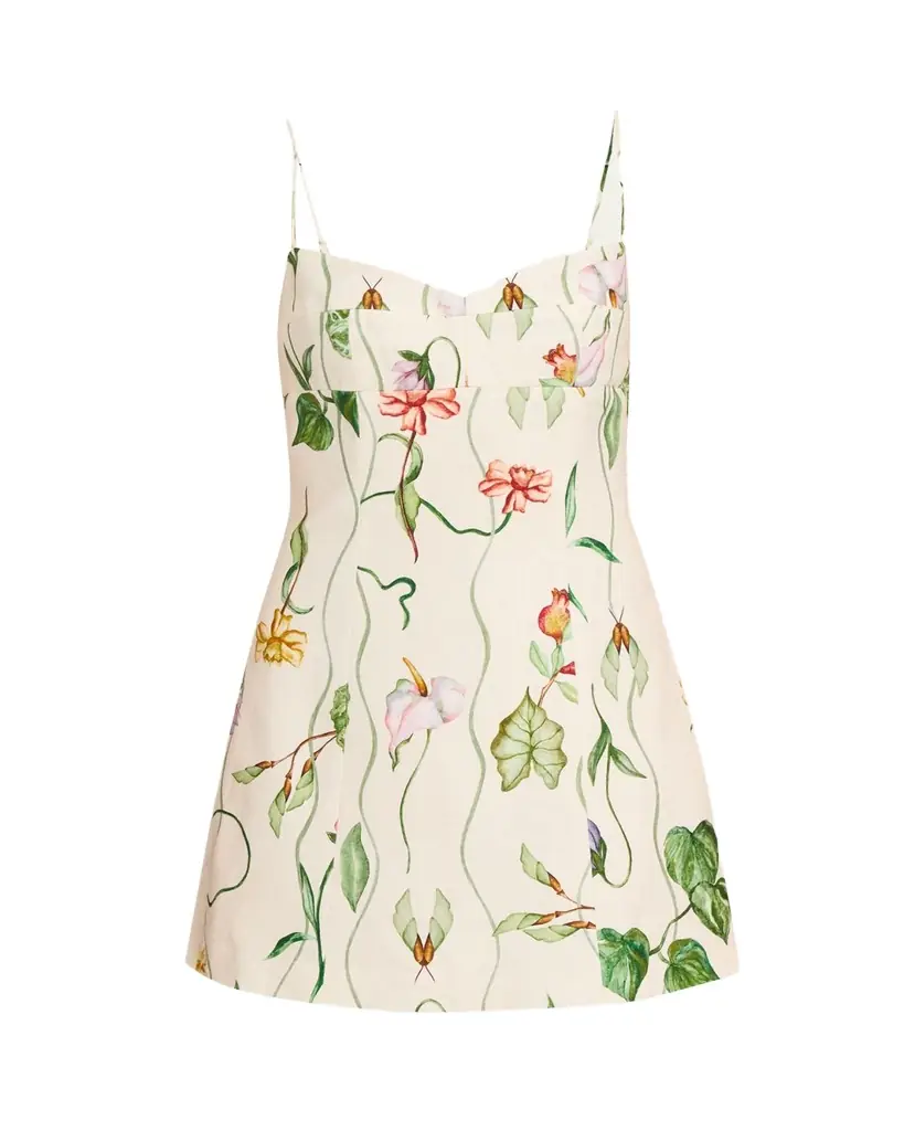 Cara Cara Cherry Linen Mini Dress