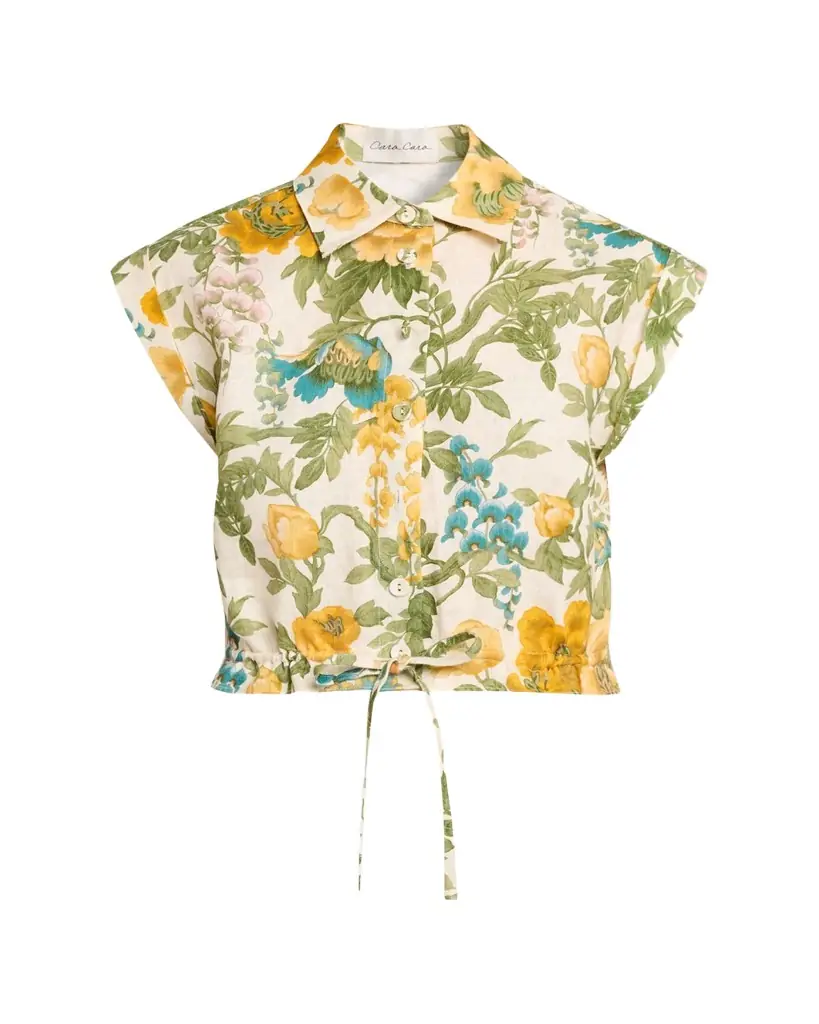 Cara Cara Octavia Floral Linen Top