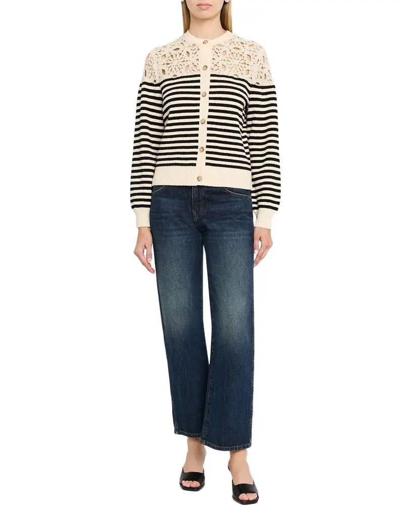 FRAME The Coastal Stripe Cardigan